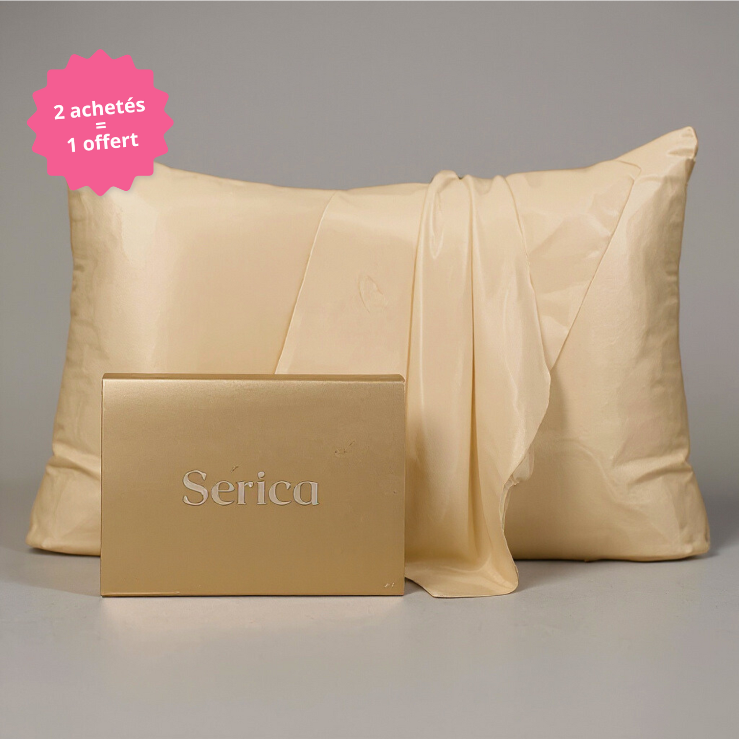 Taie d'oreiller 100% soie de mûrier