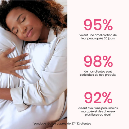 Taie d'oreiller 100% soie de mûrier